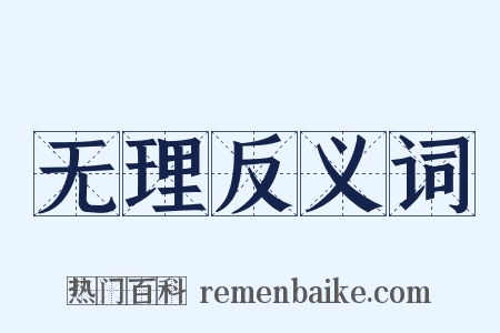 无理反义词是什么意思的图片